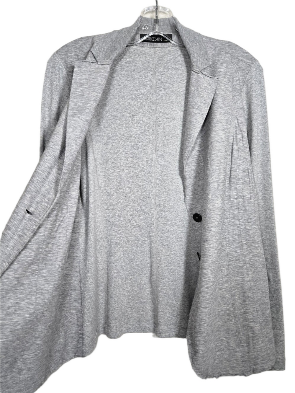 Marc Cain Light Grey 100% Cotton Blazer, Size N4 (8) ~ VGUC - Picture 5 of 11
